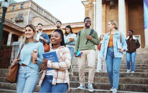 group of students in a university 