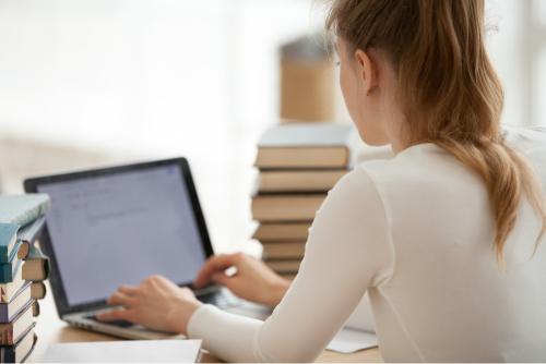 Girl studying