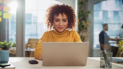 using laptop