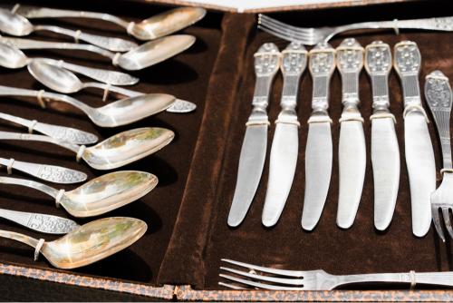 Steel Cutlery in a box 