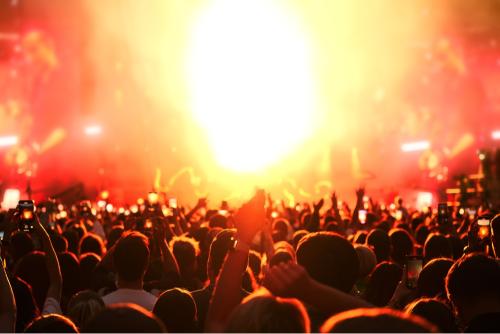 music festival crowd