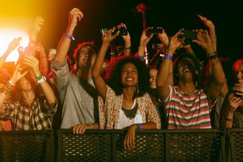 people enjoying music