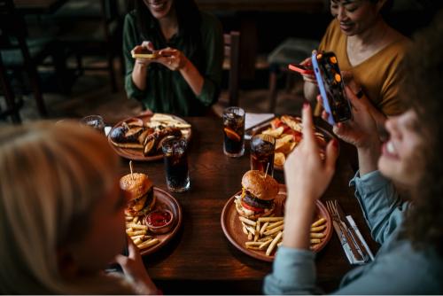 people enjoying a meal